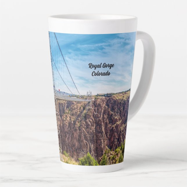 Royal Gorge Bridge Side View Latte Mug (Right Angle)