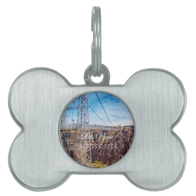 Royal Gorge Bridge Side View Pet Tag (Front)