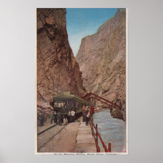 Royal Gorge, CO - View of the Hanging Bridge Poster (Front)