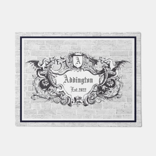 Royal Gothic Crest Door Mat (Front)