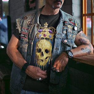 Royal Gothic Melting Golden Skull T-Shirt