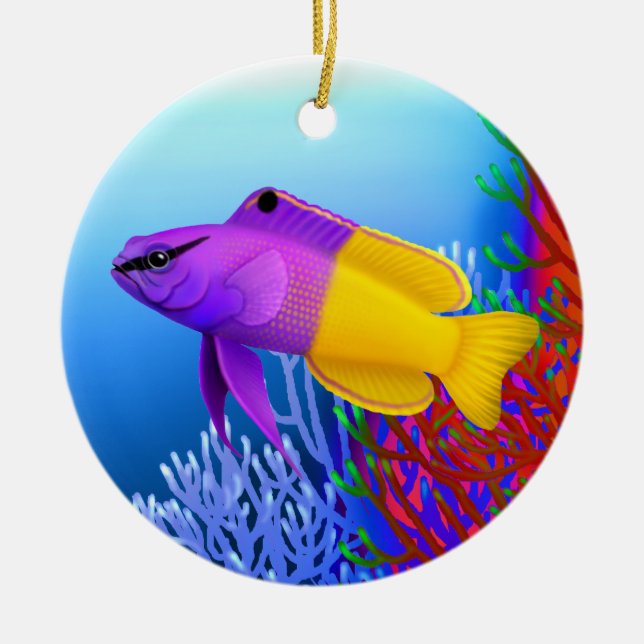 Royal Gramma Basslet Reef Fish Ornament (Front)