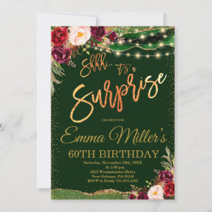 Royal Green Birthday Dinner Party Invitation