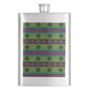 Royal Green Diamonds Hip Flask