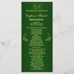 Royal Green Gold Peacock Wedding Program Custom<br><div class="desc">Unique Design featuring Royal Green Gradient background and abstract Gold Sparkling Peacocks for your special wedding event. It will give an unique touch to your wedding style. Be different! Personalise with your own information. If you need to move the text, or change the size, font, or colour, click Customise tool....</div>