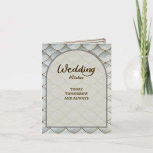 Royal Grey Wedding Greetings Wishing Congrates Thank You Card