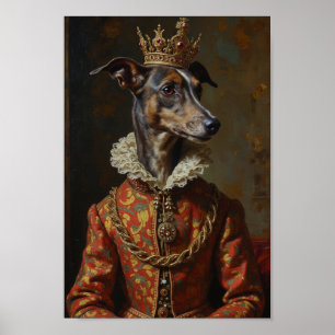 Royal Greyhound Portrait Poster