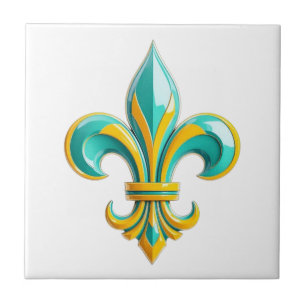 Royal Harmony - fleur de lis Ceramic Tile