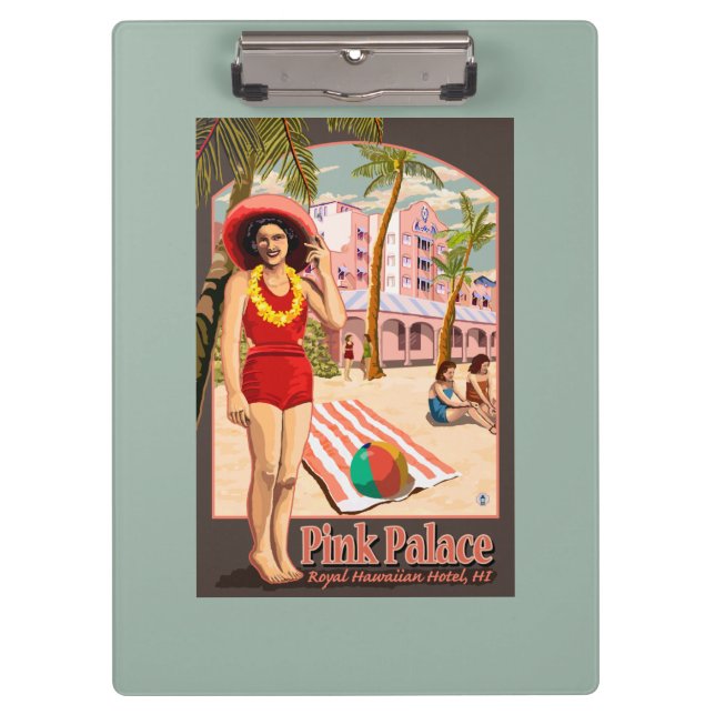 Royal Hawaiian Hotel in Hawaii Clipboard (Front)
