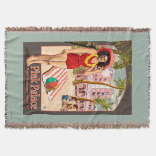 Royal Hawaiian Hotel in Hawaii Throw Blanket