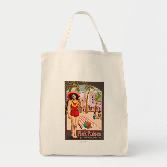 Royal Hawaiian Hotel in Hawaii Tote Bag (Front)