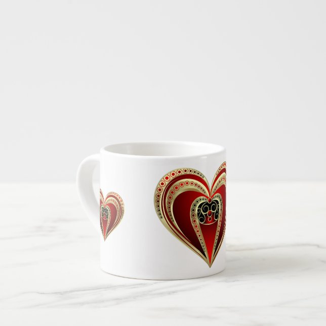 Royal Heart Espresso Cup (Front Left)