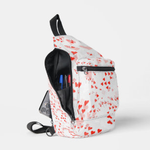 Royal Heart Flush Scattered, Sling Bag