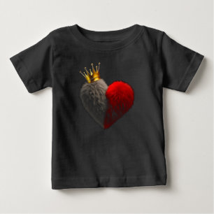 Royal Heart Kids T-Shirt Cute Crown Heart Graphi