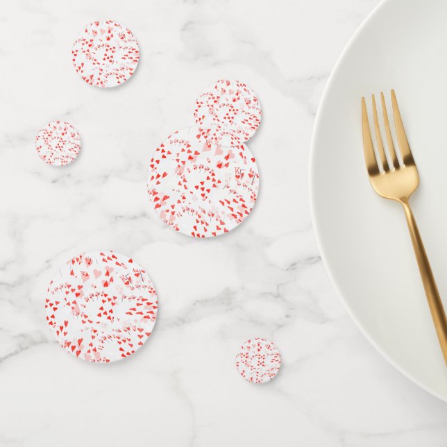 Royal Hearts Flush Layered, Confetti (Group)