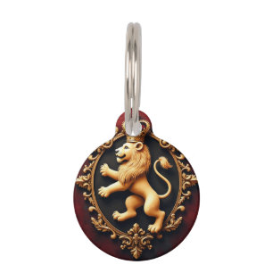 Royal Heraldic Tapestry Pattern Pet Tag