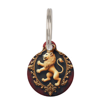 Royal Heraldic Tapestry Pattern Pet Tag