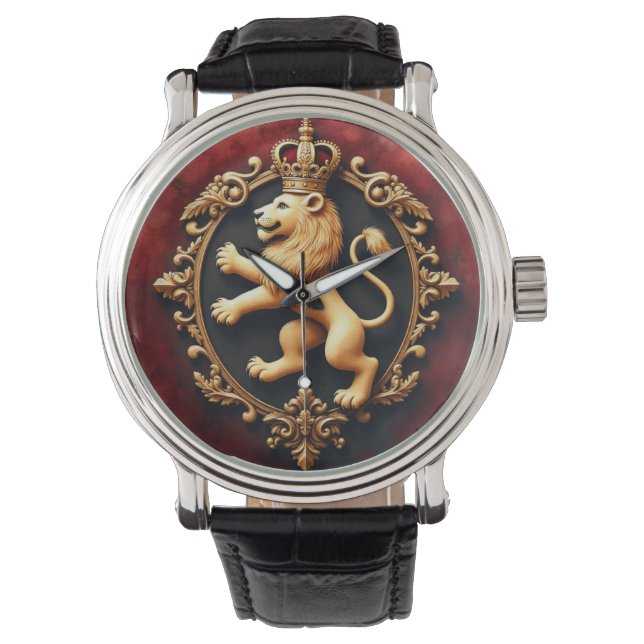Royal Heraldic Tapestry Pattern Watch (Front)