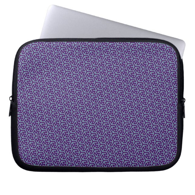 Royal Hex Weave Laptop Sleeve (Front)