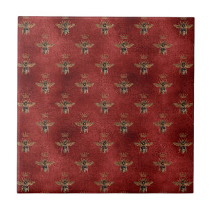 Royal Honeybees Throw Pillow Ceramic Tile