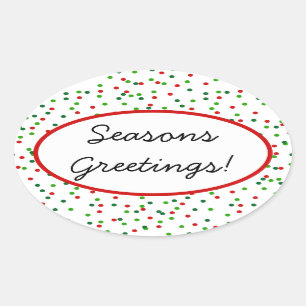 Royal Icing Sprinkles Oval Sticker