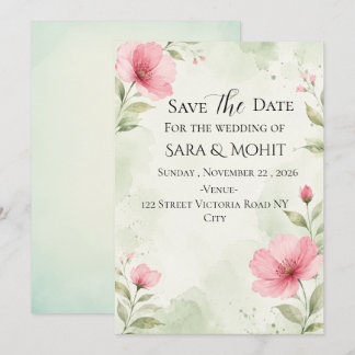 Royal Indian Wedding Save the Date Card