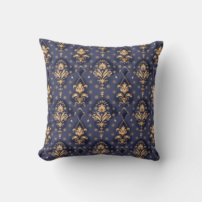 Royal Indigo Baroque Princesscore Cushion (Front)