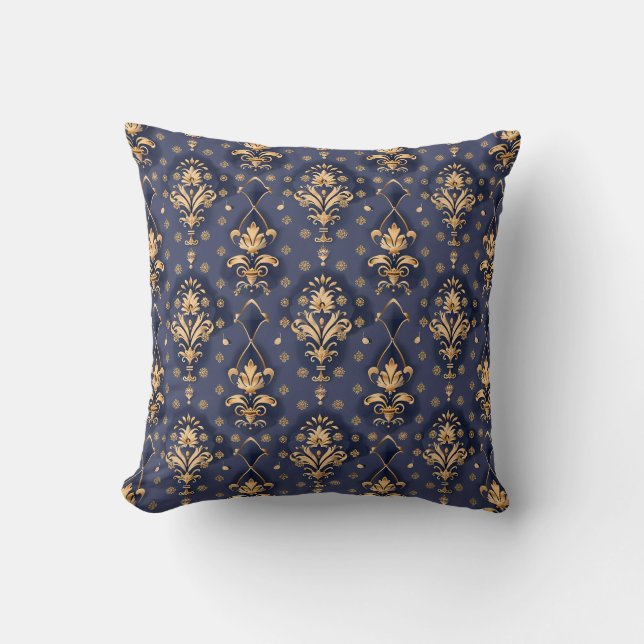 Royal Indigo Baroque Princesscore Cushion (Front)