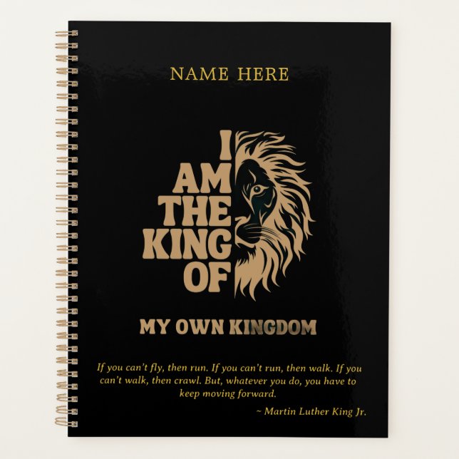 Royal Inspired I Am The King Of My Kingdom Planner (Front)