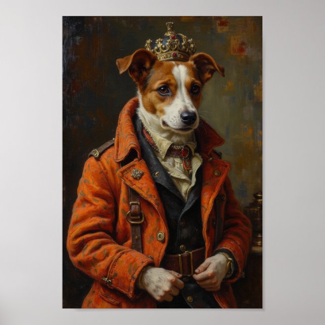 Royal Jack Russell Terrier Portrait Poster (Front)