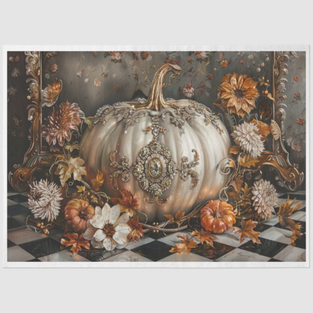 Royal Jewelled Pumpkin Tissue Paper (Front)