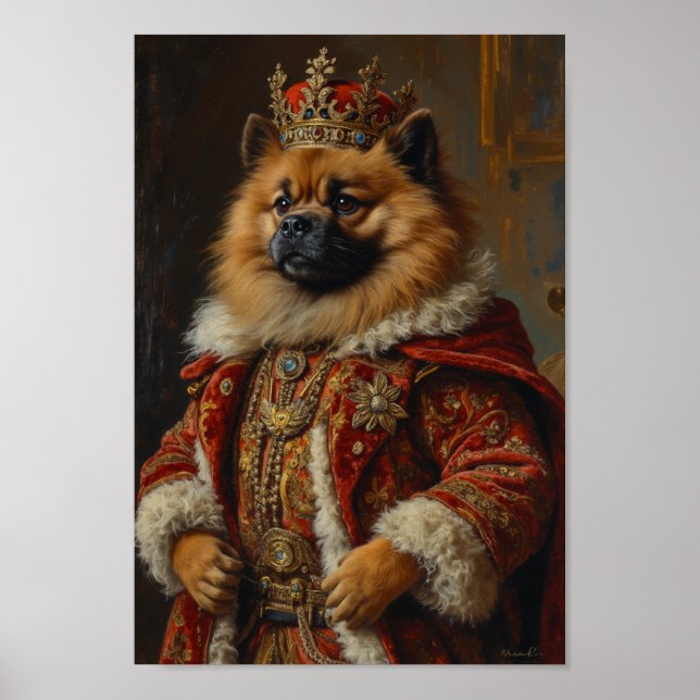 Royal Keeshond Portrait Poster (Front)