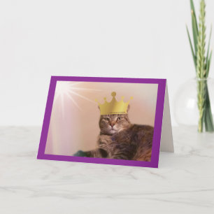 Royal King Cat Father's Day Card