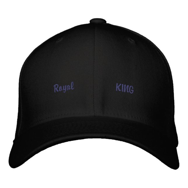Royal King Printed Black Wool Stylish Outfit-Hat  Embroidered Hat (Front)