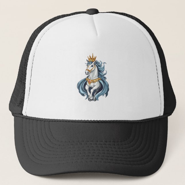 Royal King Unicorn (1) Trucker Hat (Front)