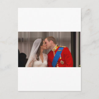 Royal Kiss Prince William and Princess Kate Postcard