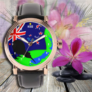 "Royal Kiwi" Bird & New Zealand Map - Chick Watch