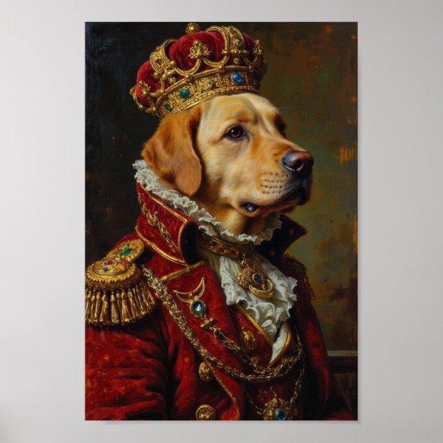 Royal Labrador Retriever Portrait Poster (Front)