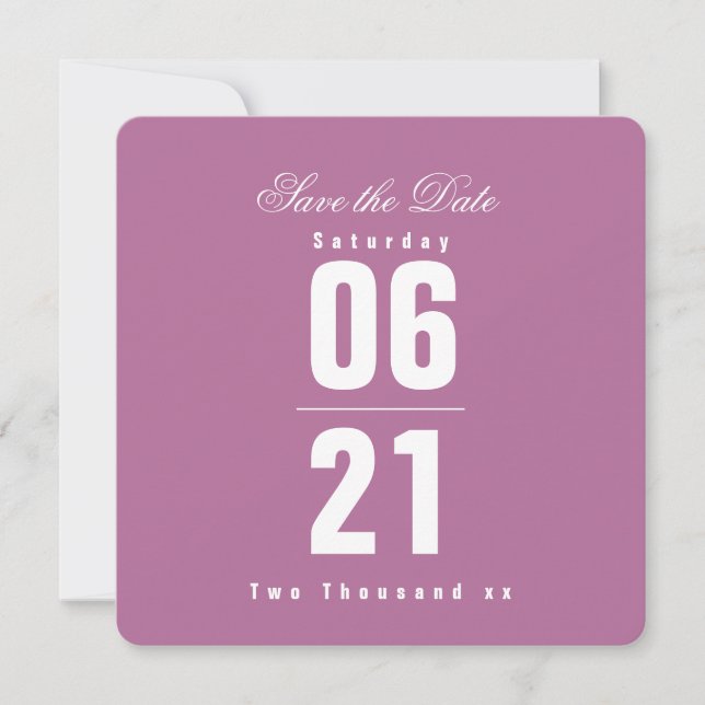 Royal Lavender Celebration|Solid |Save the Date (Front)