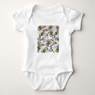 "Royal Layer: A Stack of Kings Poker Cards" Baby Bodysuit