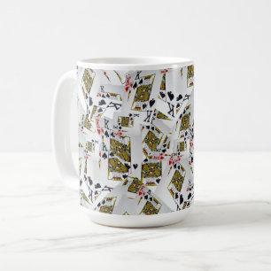 "Royal Layer: A Stack of Kings Poker Cards" Coffee Mug