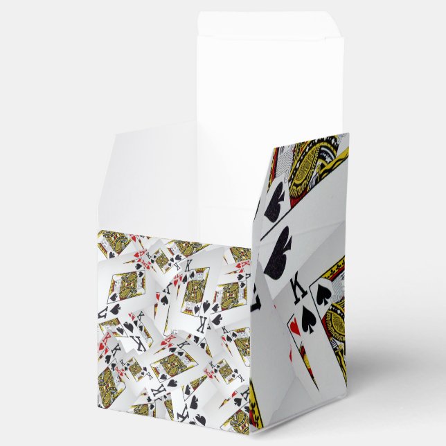 "Royal Layer: A Stack of Kings Poker Cards" Favour Box (Opened)