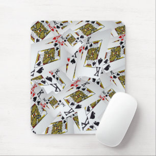 "Royal Layer: A Stack of Kings Poker Cards" Mouse Pad