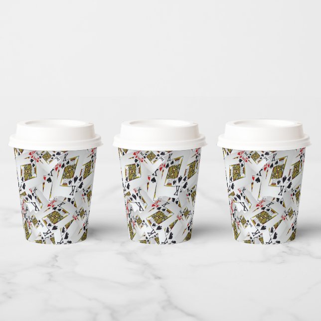 "Royal Layer: A Stack of Kings Poker Cards" Paper Cups (Multi)