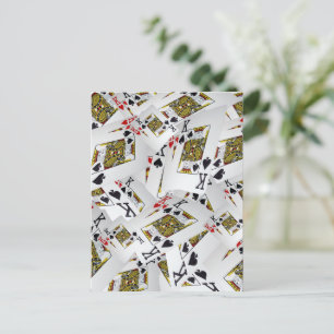 "Royal Layer: A Stack of Kings Poker Cards" Postcard