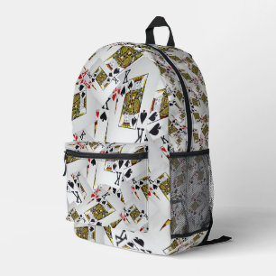 "Royal Layer: A Stack of Kings Poker Cards" Printed Backpack