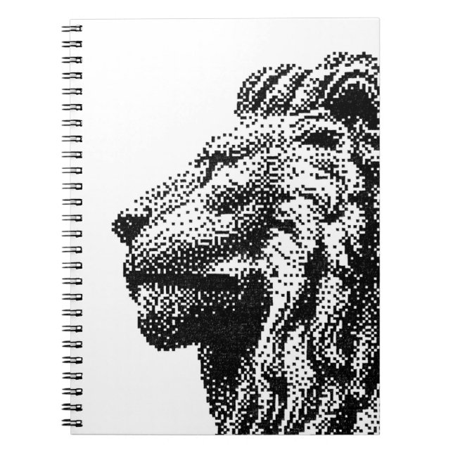 Royal Lion C64 Style Hand-Drawn Pixel Art Notebook (Front)