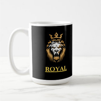 Royal Lion King - Crowned Majesty Design Coffee Mug