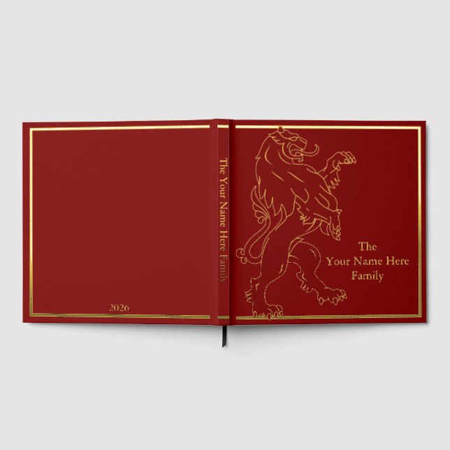 Royal Lion Scrapbook Photo Album Foil Guest Book (Full)