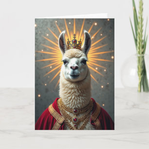 Royal Llama Birthday Card